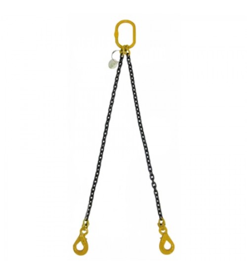 Tõstekett 2-haruline, koos enesesulguva konksuga, 1 m, 1.12 t