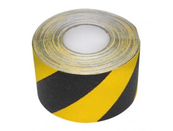 Libisemisvastane hoiatuslint 100 mm x 18,3 m, must‑kollane