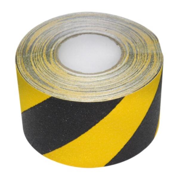 Libisemisvastane hoiatuslint 100 mm x 18,3 m, must‑kollane